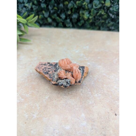 Barite Cerussite Galena Specimen Mibladen Morocco Orange Pink Natural Crystal - Picture 2 of 5